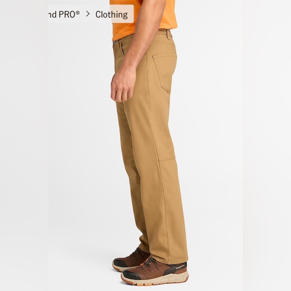 Timberland Pro Mens Iron Hide Flex 5 Pocket Work Pants Brown 42X30 - Picture 5 of 16